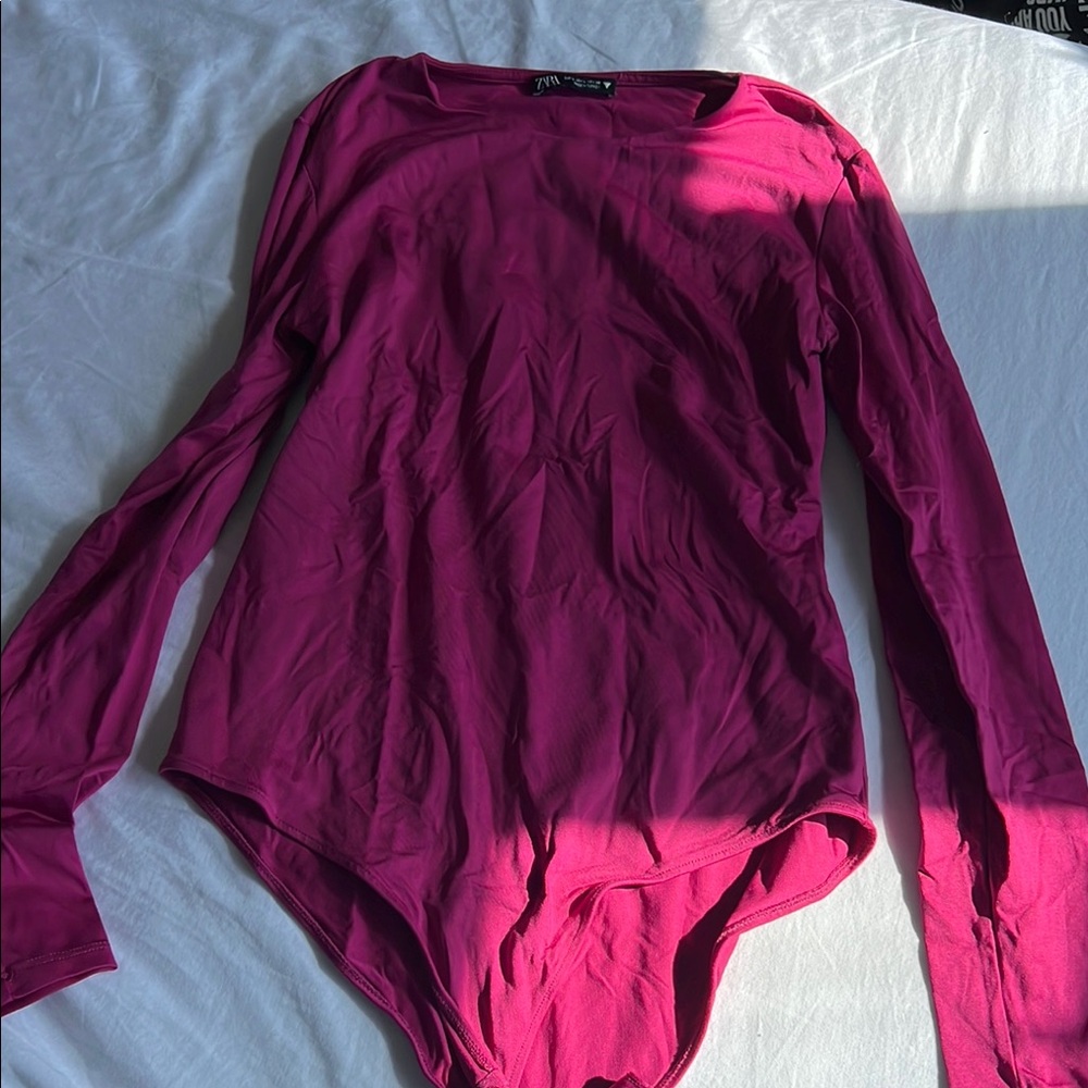Zara Pink Long Sleeve Bodysuit